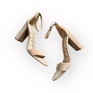 Sam Edelman Yaro Heels Size 10.5 Tan Brown Suede